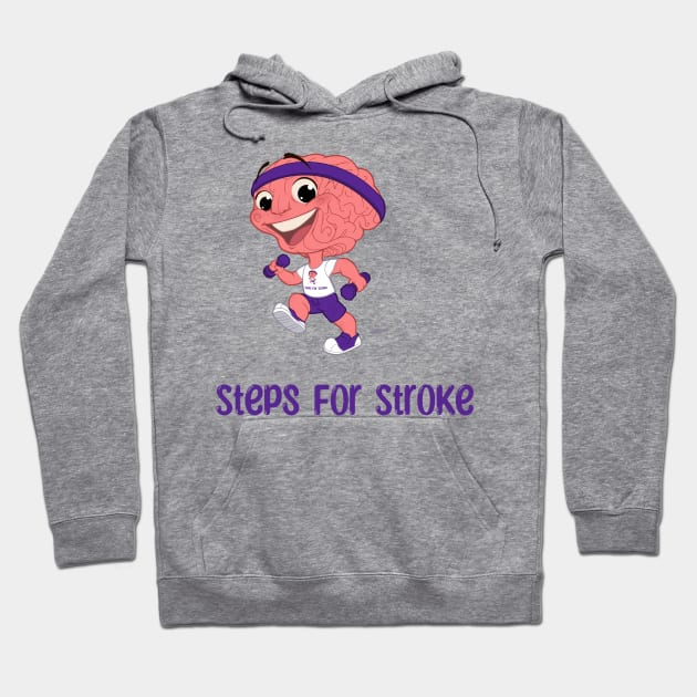 Brainy: Steps For Stroke Hoodie by Mili Fay Art